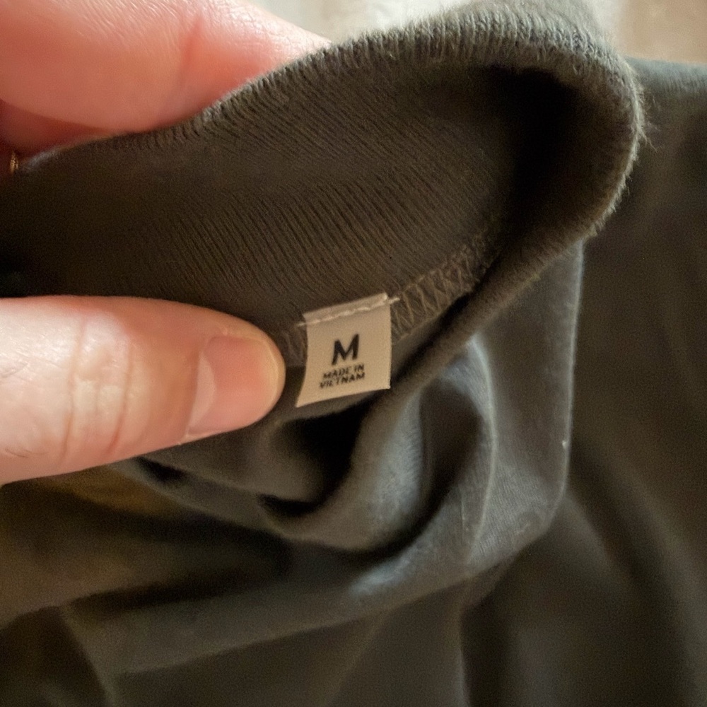 ESSENTIALS Charcoal Gray Embossed Logo Short Slee… - image 4